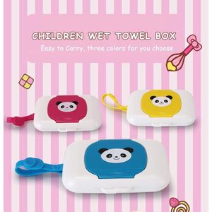 Baby Outdoor Draagbare Natte Tissue Dispenser Case - Herbruikbare Kinderwagen Vochtige Doekjes Doos - Handig Tissue Case Voor Reizen - Wit + Geel .
