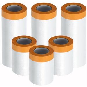 Afdekfolie met Kleefband voor Schilderwerk en Renovaties - Zelfklevende Malerfolie (55cm x 20m & 110cm x 20m)