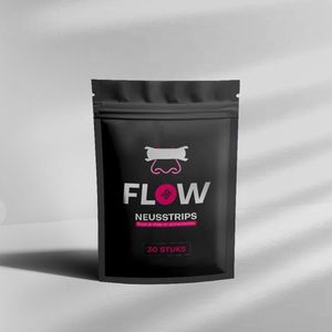 Flow - Neusstrips - 30 Stuks - Sport & Slaap -Hypoallergeen - Huidvriendelijk - Zwart