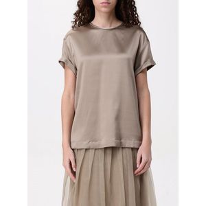 Silk Blouse Relaxed Fit Top Wo - Grey