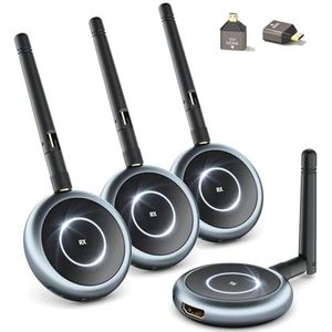 Draadloze HDMI-zender en ontvangers voor meervoudige schermweergave, 1080p@60Hz video streaming zonder kabel