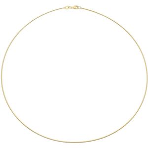 Glowketting - double - messing geel verguld - omega 1 mm - rond - 45 cm