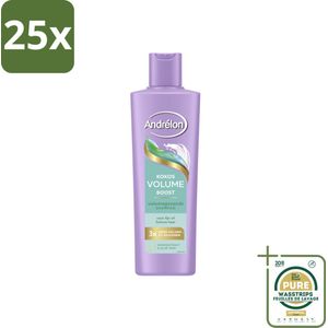 25 x Andrélon – Shampoo – Volume Boost – 250 ml - Grootverpakking - Haar Volume - Fijn Haar - Futloos Haar - Kokos Shampoo - Aloë Vera Shampoo