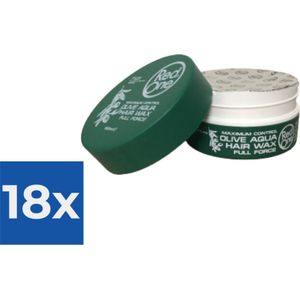 Red One Haar Styling Wax - 150 ml. - Olive - Aqua Hair Gel Wax - Voordeelverpakking 18 stuks