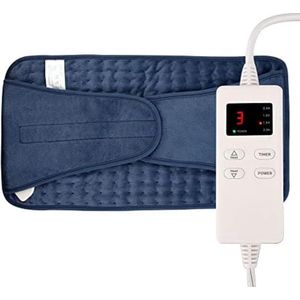 Warmtekussen oplaadbaar - Warmtekussen elektrisch - Warmtekussen nek en schouders - Donkerblauw