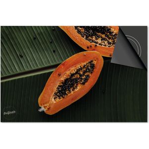 Inductie beschermer 90x52 - afdekplaat inductie mat - Dietrix Kookplaat beschermer - DELUXE - Groente en Fruit - Papaja