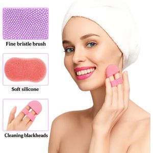 Silicone Gezichtsreinigingsborstel – Zachte Exfoliërende Finger Pad Brush – Diepe Porie Reiniging | Ergonomisch Ontwerp | Geurvrij | Roze | Voor Gevoelige Huid