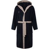 Men Plus Men Plus - Heren - Men+ badjas badstof capuchon tot 8XL - Navy blauw - Maat 3XL