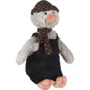 Happy Horse Pinguïn Polar Knuffel 25cm - Zwart/Grijs - Baby Knuffel