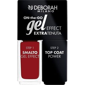 Deborah Milano Duo On-The-Go Gel Effect Nail Enamel 10 Dark Red