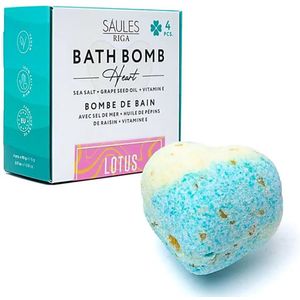 Bruisbal hart Lotus - Saules Riga - 4 stuks - Sulfaat en Parabenen vrij