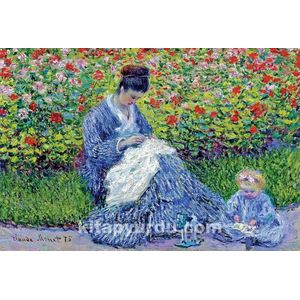 Madame Monet en een Kind / Claude Monet | Houten Legpuzzel | 2000 Stukjes | King of Puzzle | 88 x 59 cm