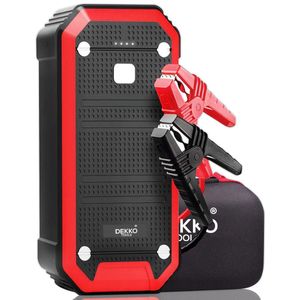 Dekko Tools Super Jumpstarter 600A - Starthulp - Powerbank - Startkabels - Led Zaklamp - SOS Noodlicht - Opbergcase