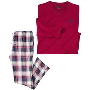 ATLAS FOR MEN - Katoenen pyjama met ruitjes - Heren - Verkrijgbaar in grote maten - 4XL