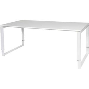 Verstelbaar Bureau - Domino Plus 180x90 grijs - wit frame