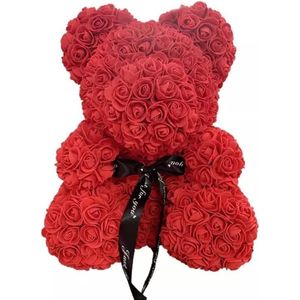Rozen Teddy Beer 25 cm| Rose Bear | Rose Teddy | Liefde |Moederdag | Verjaardag | Valentijn Cadeau | Rood kleur