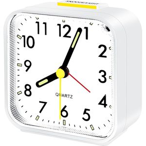 Analoge wekker met stil, kwarts mechanisme en luid alarm - ideaal voor slaapkamer en reizen