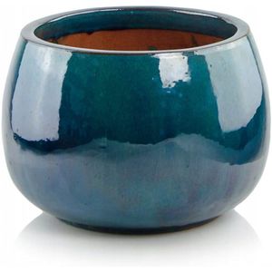 Geglazuurde Bloempot - Turkoois - 32x23 cm - Vorstbestendig