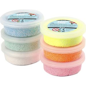 Foam Clay®, kleuren assorti, glitter, 6x14gr