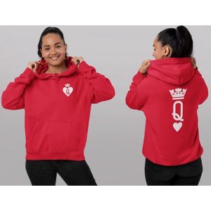 King / Queen Hoodie Cards (Queen - Maat 4XL) | Koppel Cadeau | Valentijn Cadeautje voor hem & haar