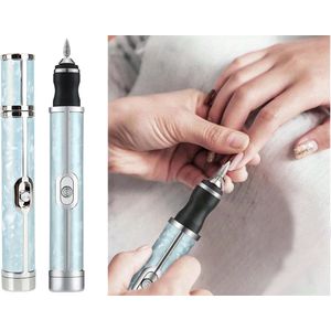 Draadloze Portable Elektrische Nagelvijl Nagelfrees - Mini Nagelfrees - Inclusief USB-C kabel en opzetstukken - Blauw