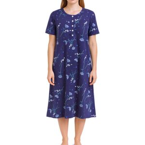 FINE WOMAN® 6568 Nachthemd 100CM 150GSM Singel Jersey L donkerblauw