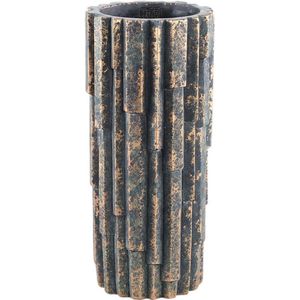 PTMD Kess Black Cement Pot Bars Structure Round High S