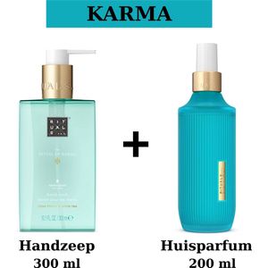 Rituals - Karma - Bath Set - Handzeep 300 ml + Huisparfum 200 ml + Gift bag - Hand Wash 300 ml + Home Perfume 200 ml