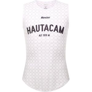 Santini Maillot Jaune Hautacam 2025 Mouwloos Basislaag Wit M Man,Vrouw