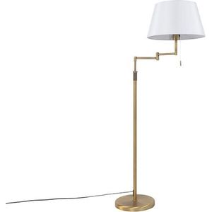 QAZQA ladas - Moderne Vloerlamps-sStaande Lamp met zwenkarm - 1 lichts - H 1500 mm - Brons - Woonkamers-sSlaapkamer