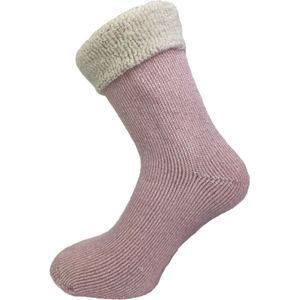 Merinowollen Huissok - Roze - Maat 35-38