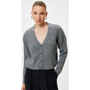 V-kraag Met knoppen Vest