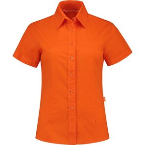 Overhemd/blouse voor dames in de kleur oranje in de maat XXL