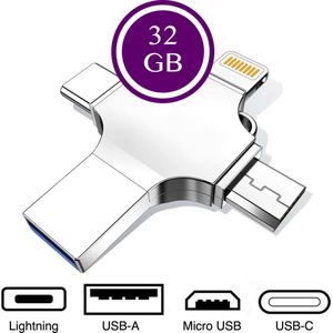 Femur 4-in-1 Usb Stick - 32 GB - USB 3.0 - USB C - Lightning