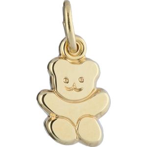 Glow kinderbedeltje beer - goud 14 kt