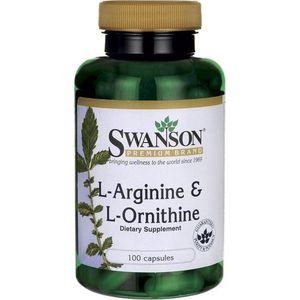 Swanson Health L-Arginine & L-Ornithine - Aminozuren - 100 capsules