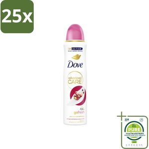 25 x Dove Deodorant Spray - Granaatappel & Citroenverbena - 150 ml - Grootverpakking - Dove Deodorant - Anti-transpirant - Deodorant Spray - Granaatappel - Citroenverbena
