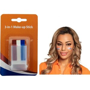 Make-up Stick - Schminkstift - Schminkstick - Rood Wit Blauw - 2 Stuks