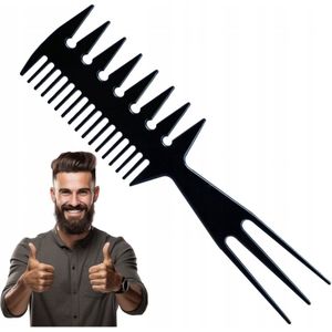 Dubbelzijdige Barbier Kam voor Texturizing en Styling van Herenhaar