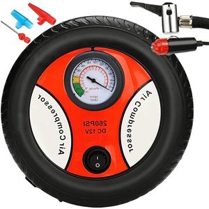 Portable 12V Electric Air Pump Compressor 260PSI for Car Tires - Retoo-Air Bike Motorcycle Ball Cushion