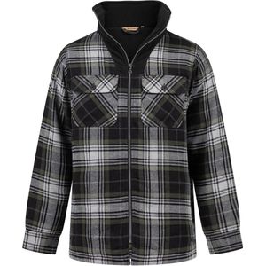 Peter Gevoerd Flanel Vest Olive Check Heren