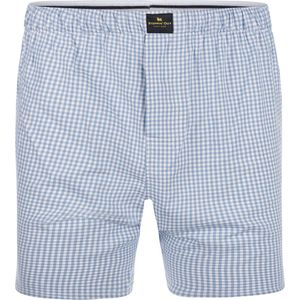 Steppin' Out Boxershort Ruit Lichtblauw - Maat M - Heren - Boxershorts