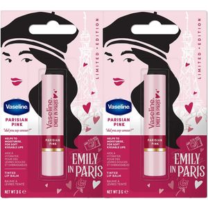 Vaseline - Emily in Paris - Hydraterende Lippenbalsem - Parisian Pink - Limited Edition - 2 x 3g