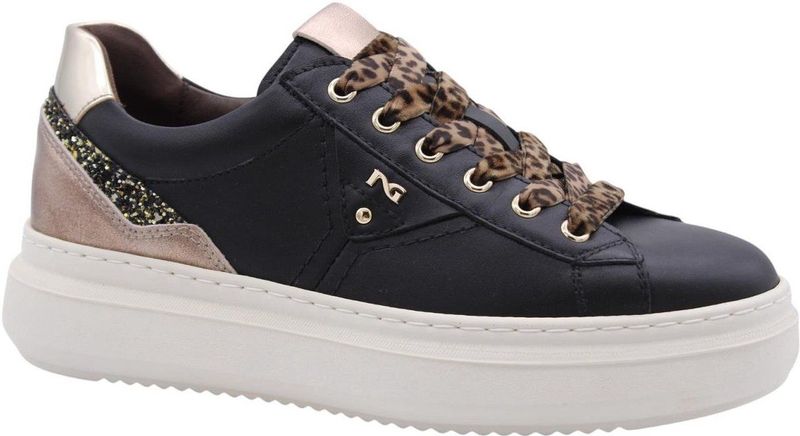Nero Giardini - I514160D - Sneakers - Donkerbeige - Zilvergrijs - Zwart