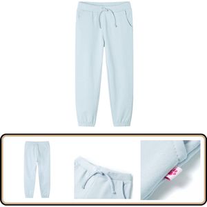 Kinderjoggingbroek - Maat 92 - Lichtblauw - Comfortabel Kinderjoggingbroek - Kinderjoggingbroeken - Kinderkleding - Kinderkled