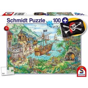 Schmidt Spiele Pirate cove (pirate flag) Legpuzzel 100 stuk(s) Stripfiguren