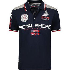 Polo Shirt Heren Blauw Geographical Norway Royal Shore - XL