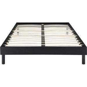 Vente-unique Lattenbodem 140 x 190 cm - Zwart - MUCHIGAN van YSMÉE
