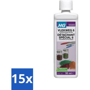 HG - Wasruimte - Vlekweg 6 - Kleurstoffen & Balpen - 50 ml - Bulkverpakking - 15 stuks