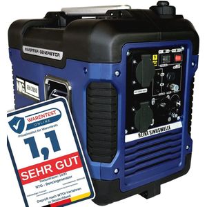 Stroomgenerator met 4-takt motor en inverter technologie, 2000 W, 4 l tankvolume, stil met 59 dB